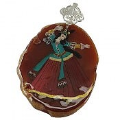 مدال نقره عقیق نقاشی شده سنتی دست ساز