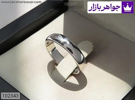 حلقه ازدواج نقره زنانه حلقه ازدواج نقره رینگی ساده سایز 54 زنانه - 102343