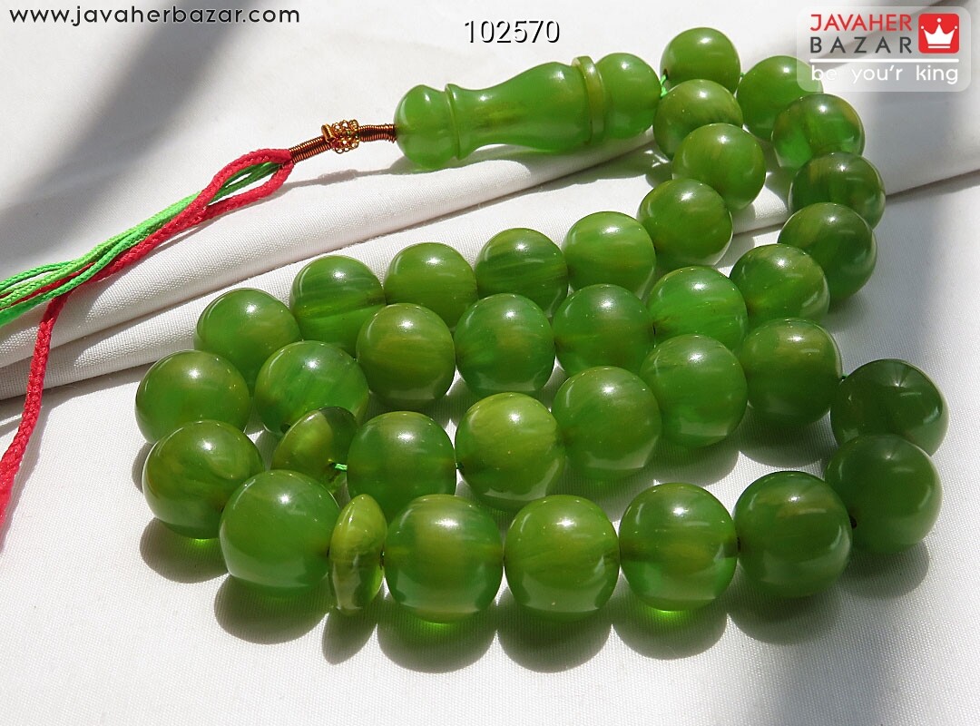 تسبیح سندلوس سبز 33 دانه زیبا