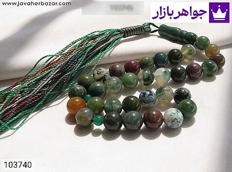 سنگ ماه تولد تیر تسبیح جاسپر 33 دانه 8 میل خوش دست - 103740