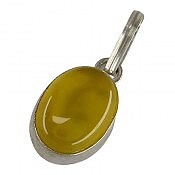 مدال نقره عقیق زرد خاک تربت