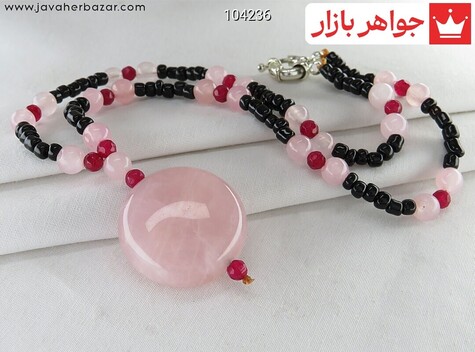 سینه ریز سنگی رز کوارتز طرح دلارام - 104236