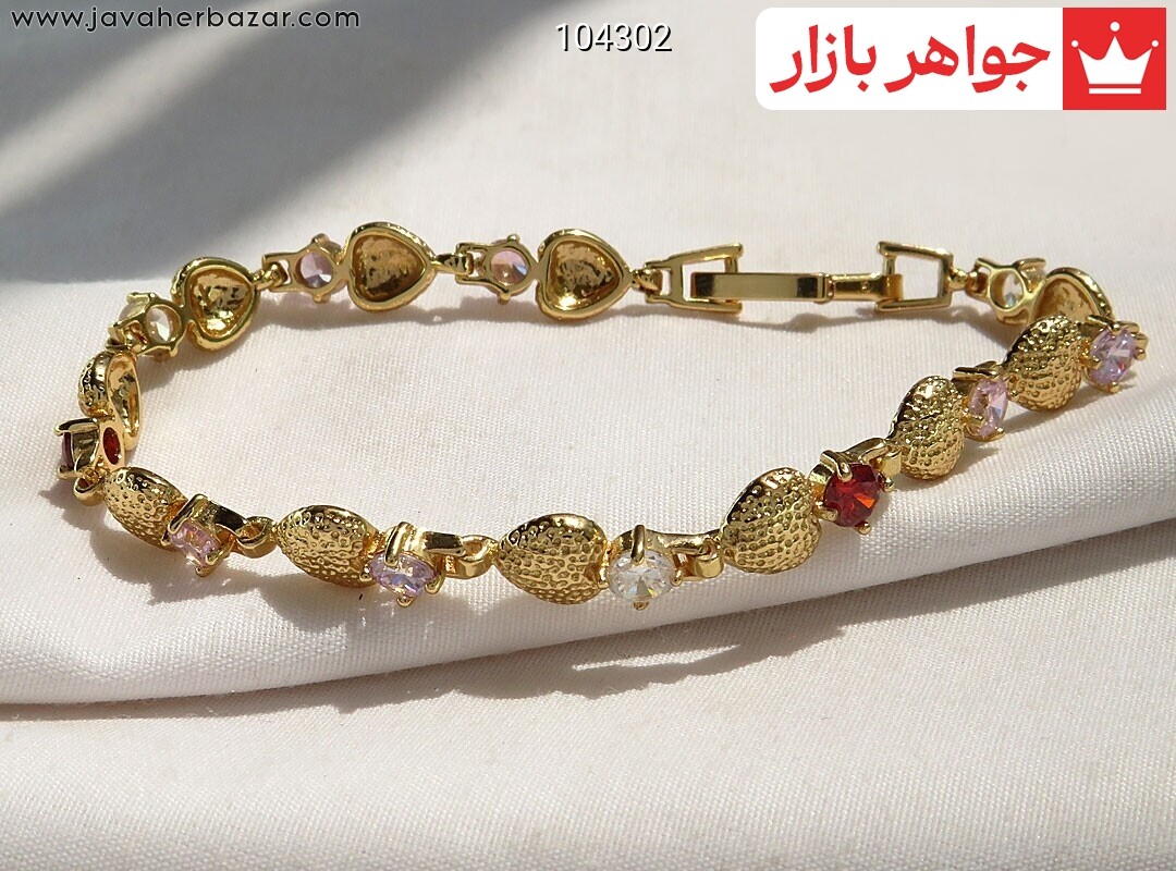 دستبند طلا هندی طرح قلب زنانه