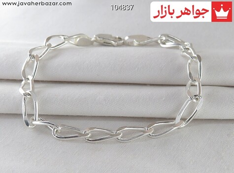 دستبند نقره حلقه ای مردانه - 104837