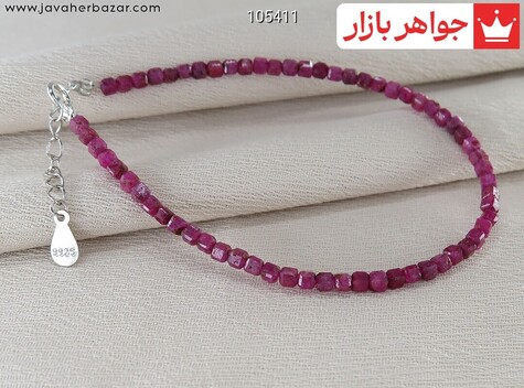 دستبند سنگی یاقوت طرح مریم زنانه - 105411