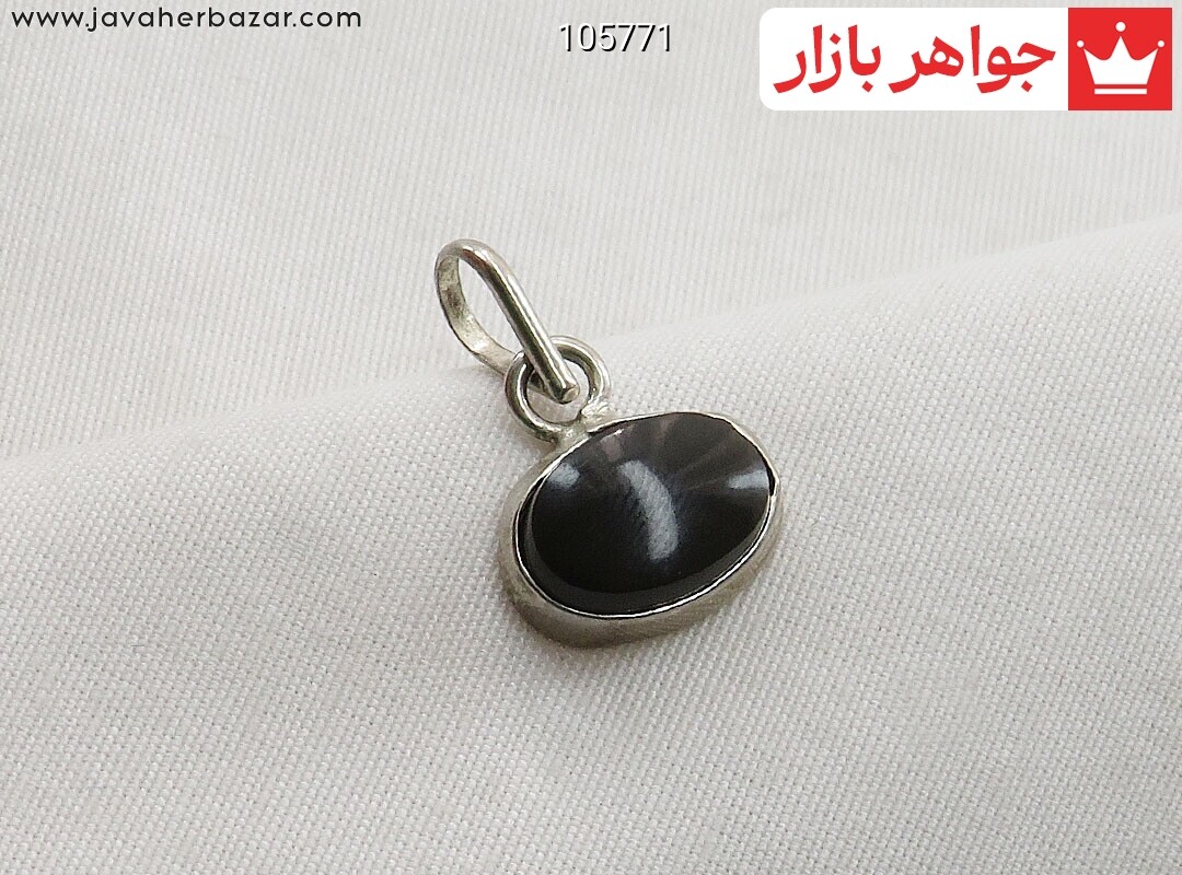 گردنبند نقره حدید صینی سیاه