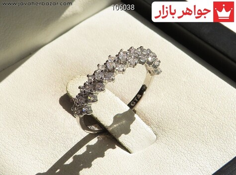 انگشتر نقره طرح ترنم زنانه - 106038
