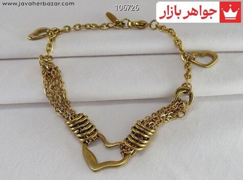 دستبند استیل طرح قلب زنانه - 106726