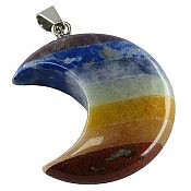 گردنبند چندنگین هفت چاکرا طرح ماه