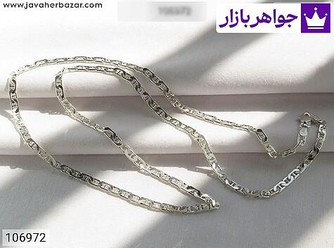 زنجیر نقره 50 سانتی T فیگارو ایتالیایی - 106972
