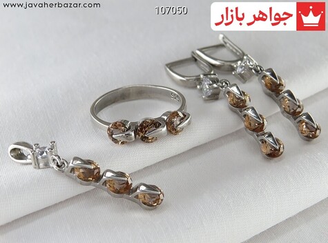سرویس نقره الکساندریت زولتانایت طرح ماریان - 107050