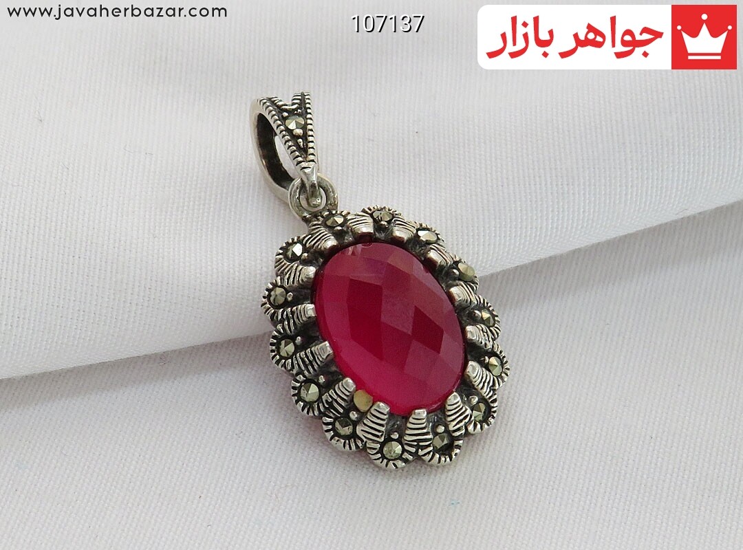 گردنبند نقره یاقوت سنتاتیک