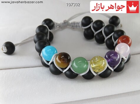 دستبند چند نگین دستبند چند نگین هفت چاکرا ه - 107302