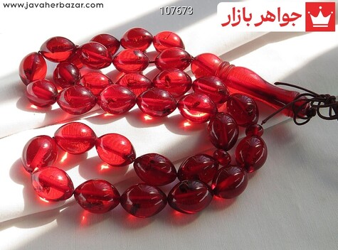 تسبیح سندلوس قرمز 33 دانه حشره ای - 107673