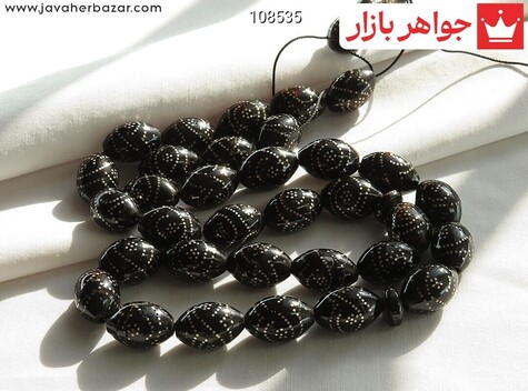 تسبیح یسر 33 دانه نقره کوب سوپر - 108535