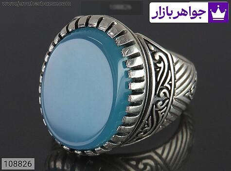 انگشتر عقیق مردانه انگشتر نقره عقیق دور چنگ مردانه - 108826