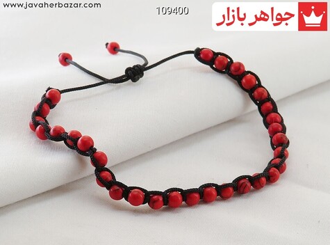 دستبند سنگی طرح مرجان خوشرنگ زنانه - 109400