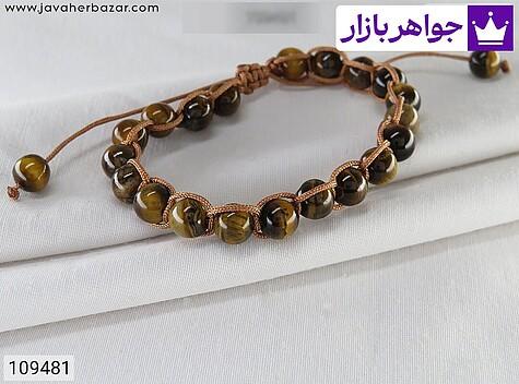 دستبند سنگ ماه تولد آبان دستبند چشم ببر جذاب - 109481
