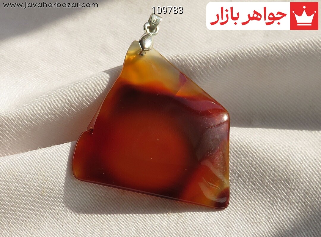 گردنبند عقیق تراش نا منظم