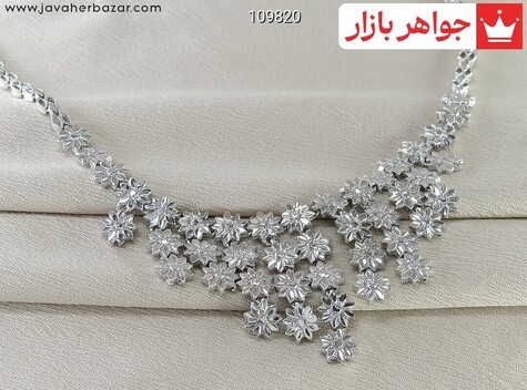 سینه ریز نقره طرح شکوفه