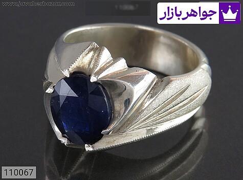 انگشتر نقره یاقوت شیک مردانه - 110067