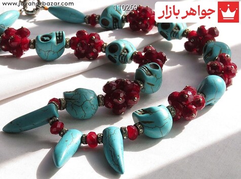 سینه ریز فیروزه سنتاتیک طرح اسکلت - 110269