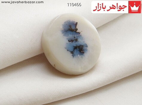 نگین عقیق شجر با گل آبی بسیار زیبا - 110466