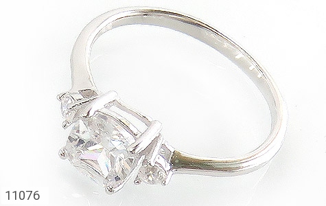 انگشتر نقره الماس نشان زنانه - 11076