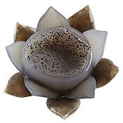تندیس عقیق ژئود فاخر طرح گل تراش طبیعی دست