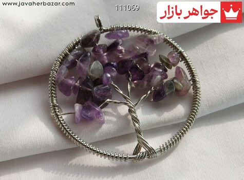 مدال استیل آمتیست درخت زندگی - 111069