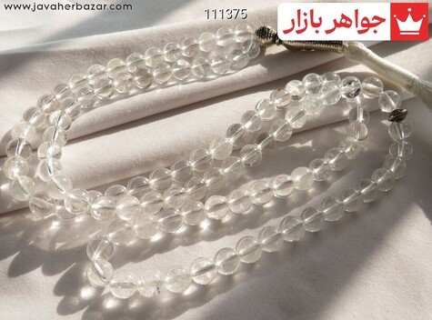 تسبیح کوارتز 101 دانه سفید زیبا - 111375