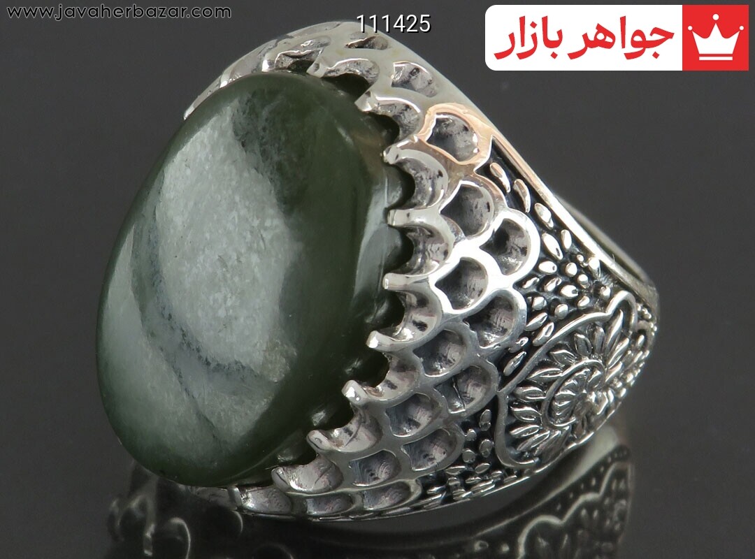 انگشتر نقره یشم یمن مردانه
