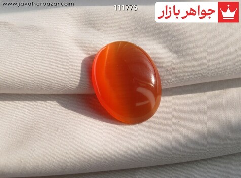 نگین چشم گربه سنتاتیک نارنجی درشت - 111775