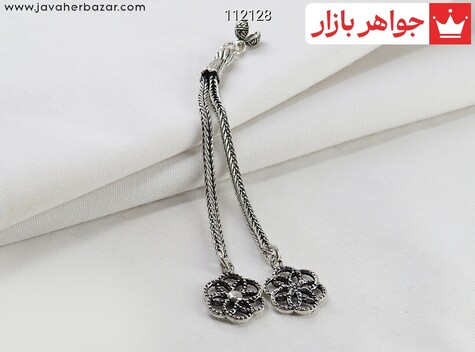 کرکوش نقره طرح گل - 112128