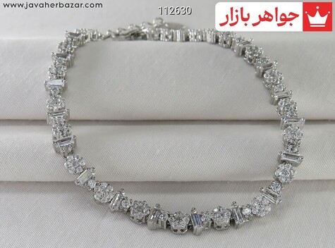 دستبند نقره طرح بهار زنانه - 112630