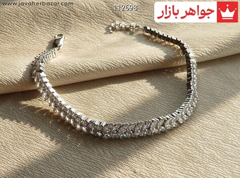 دستبند نقره لوکس زنانه - 112698