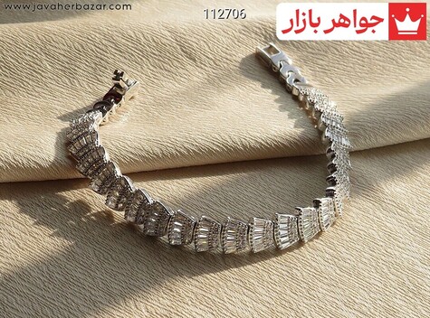 دستبند نقره سلطنتی زنانه - 112706