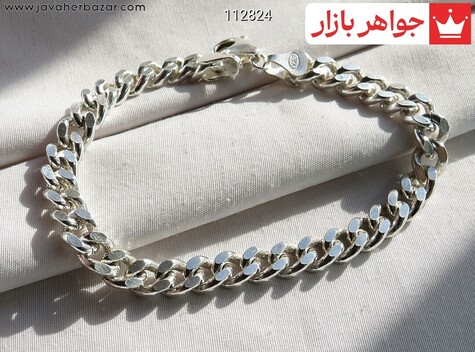 دستبند نقره کارتیر مردانه - 112824