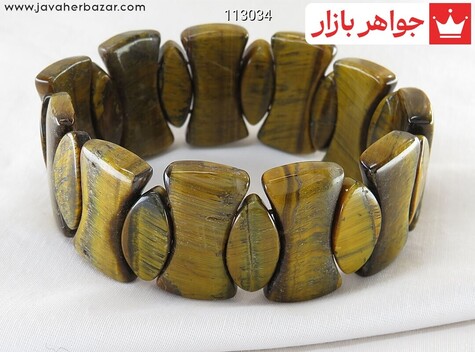 دستبند سنگی چشم ببر خاص شیک - 113034