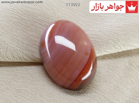 نگین عقیق سلیمانی خوش طرح - 113063