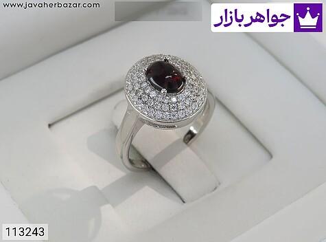 انگشتر نقره اپال طرح کاملیا زنانه - 113243