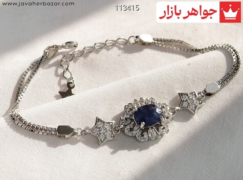 دستبند نقره یاقوت طرح کیمیا زنانه - 113415
