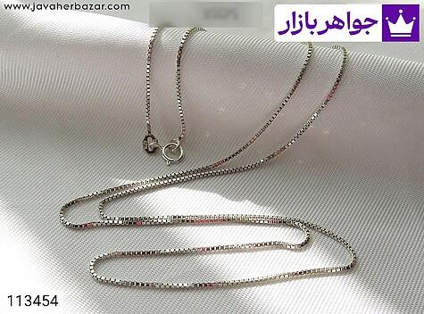 زنجیر نقره 55 سانتی ونیزی - 113454