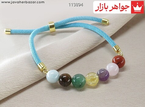 دستبند سنگی چندنگین هفت چاکرا زنانه - 113894