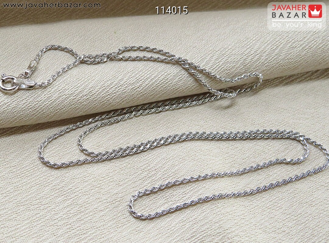 زنجیر نقره 49 سانتی طنابی زنانه ظریف