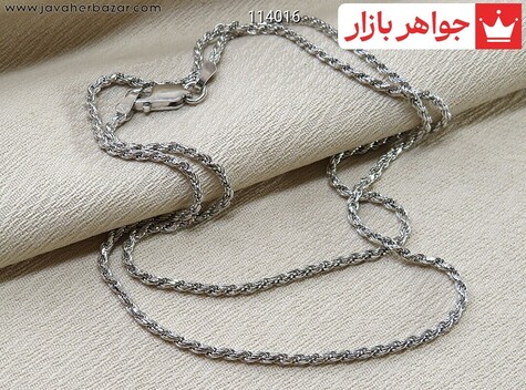 زنجیر نقره 45 سانتی طنابی زنانه ظریف