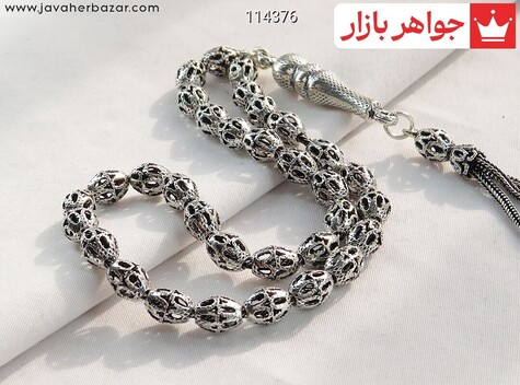 تسبیح نقره 33 دانه خوش تراش - 114376