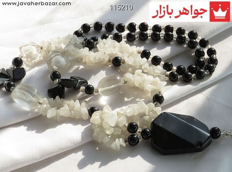 سینه ریز عقیق و کوارتز تراش نامنظم - 115210