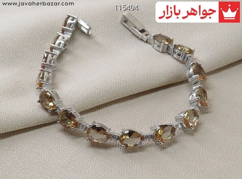 دستبند نقره الکساندریت زولتانایت طرح بهار زنانه - 115404