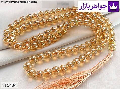 تسبیح سیترین سنتاتیک 101 دانه تسبیح سنتاتیک خوش رنگ و زیبا 101دانه - 115434